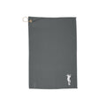 Embroidered Golfer Microfiber Golf Towel with Brass Grommet & Clip